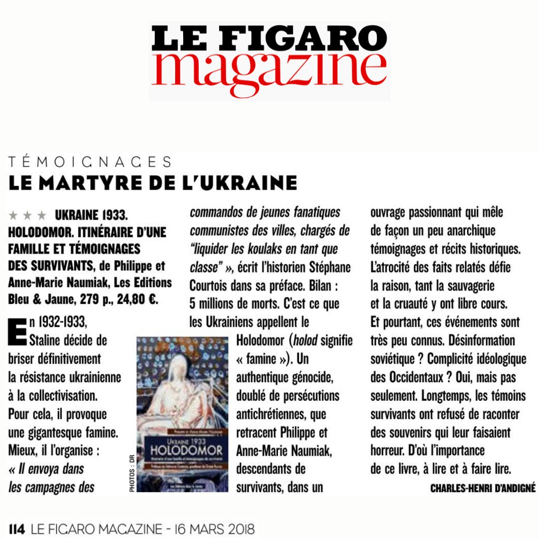 You are currently viewing Le Figaro Magazine – Le martyre de l’Ukraine