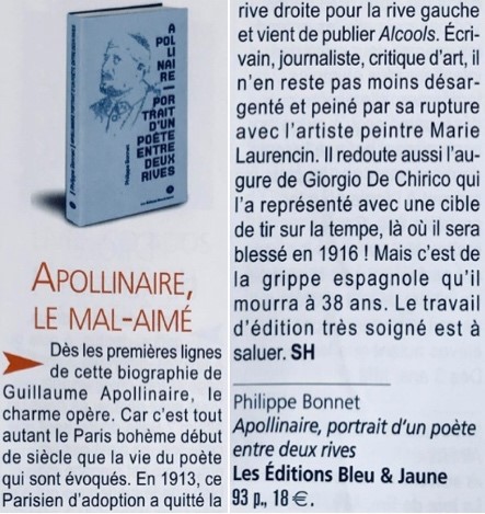 You are currently viewing Apollinaire, le mal-aimé (Eca Actualités, n°386, août-septembre 2018, p. 49)
