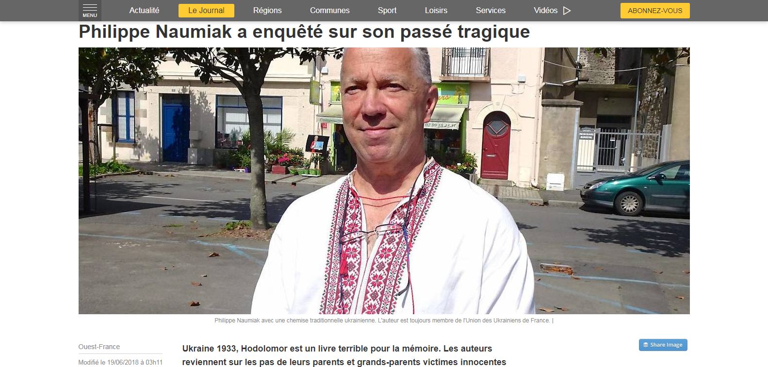Philippe Naumiak a enquêté sur son passé tragique (Ouest-France) 1 You are currently viewing Philippe Naumiak a enquêté sur son passé tragique (Ouest-France)