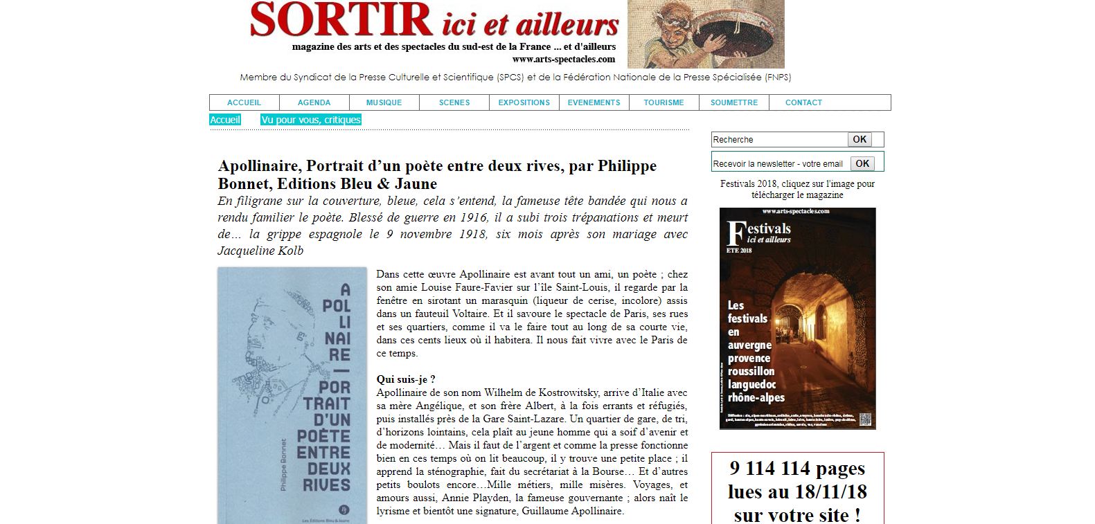Livre : Apollinaire, portrait d’un poète entre deux rives (par Jacqueline Aimar, Sortir ici et ailleurs) 1 You are currently viewing Livre : Apollinaire, portrait d’un poète entre deux rives (par Jacqueline Aimar, Sortir ici et ailleurs)