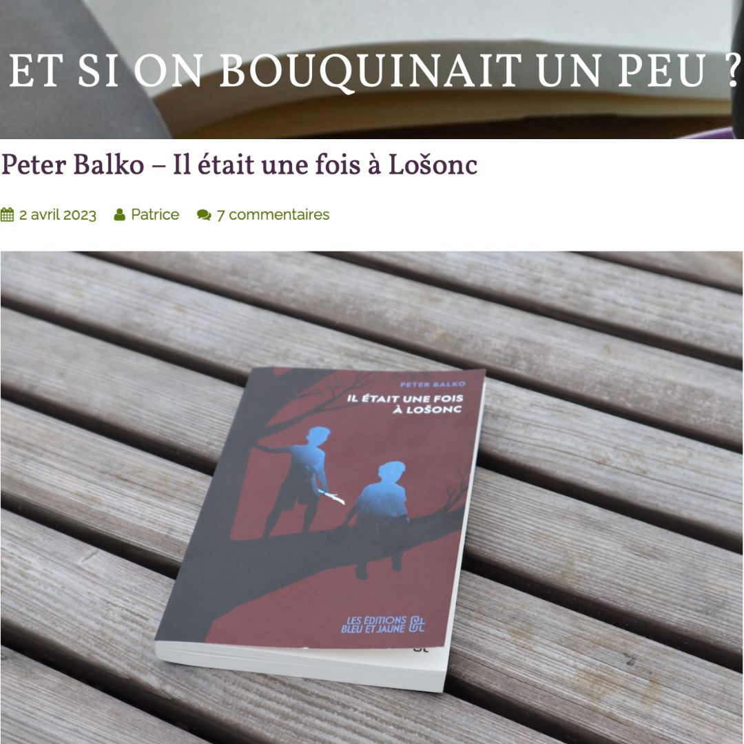 You are currently viewing Et si on bouquinait – Peter Balko, Littérature slovaque